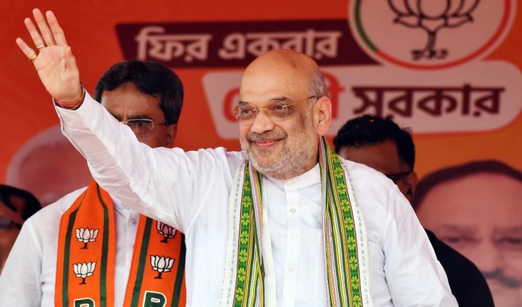 Amit Shah ने उदयपुर में भाजपा प्रत्याशी के समर्थन में रोड शो किया