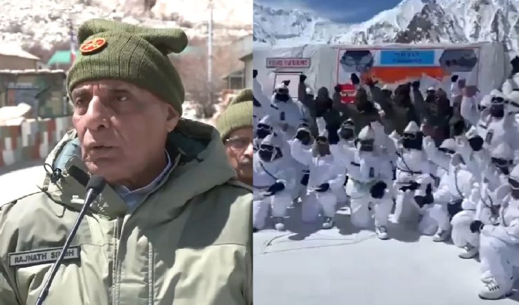 Siachen Border पर लगे नारे, चीन-पाकिस्तान में मचा बवाल, भारत के शौर्य और पराक्रम की राजधानी में रक्षा मंत्री