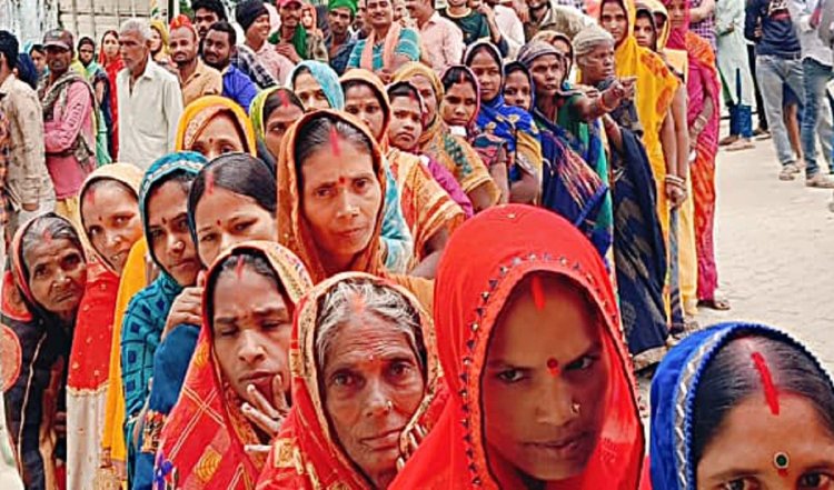 बिहार की पांच लोकसभा सीट पर दोपहर एक बजे तक 34.44 प्रतिशत मतदान