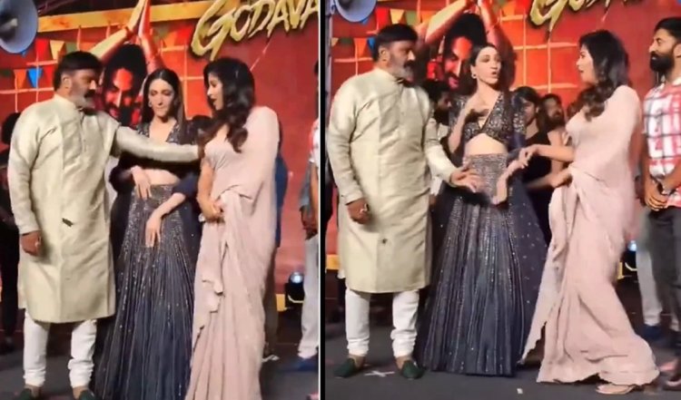 Gangs of Godavari Promotion | स्टेज पर एक्ट्रेस को धक्का देने पर ट्रोल हुए Nandamuri Balakrishna | Watch Video