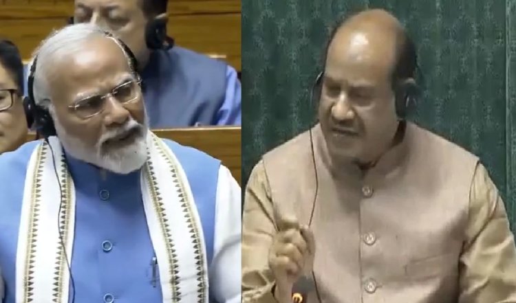 लोकसभा में पीएम दे रहे थे जवाब, लगने लगे 'जस्टिस फॉर मणिपुर' के नारे, भड़क उठे स्पीकर