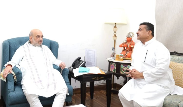 अमित शाह से मिले सुवेंदु अधिकारी, पश्चिम बंगाल में महिला सुरक्षा की बिगड़ती स्थिति से कराया अवगत