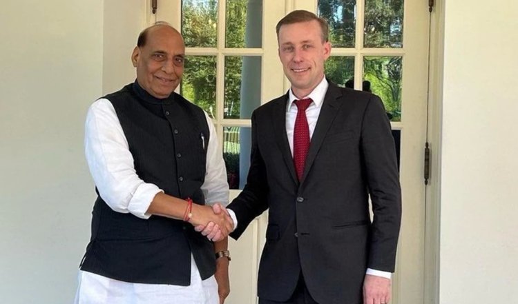 रक्षा मंत्री Rajnath Singh ने अमेरिकी एनएसए Jake Sullivan से मुलाकात की, भू-राजनीतिक स्थिति पर चर्चा की