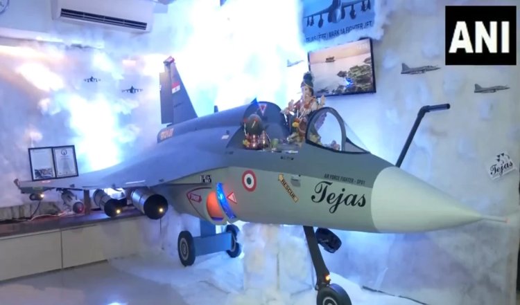 Tejas Fighter Mark 1 A पर विराजमान हुए गणपति बप्पा, यहां देखें वायरल वीडियो